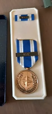 Genuine Non Artical Nato Medal & Bar For Isaf Original Box • £24.99