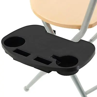 Folding Camping Chair Clip On Side Table Tray Drinks Holder Garden Fishing Beach • £6.09
