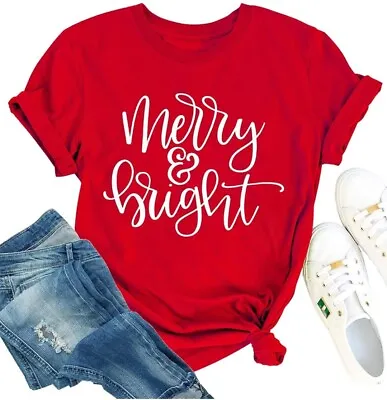 Merry & Bright Christmas TSHIRT Unisex • £18.33