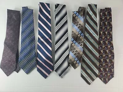 VAN HEUSEN Necktie Lot Of 7 Collection 3 Multicolored Multiple Designs  • $9.60