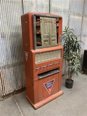 Vintage Tom's Toasted Peanuts Vending Machine Candy Vending Machine Collectible • $985
