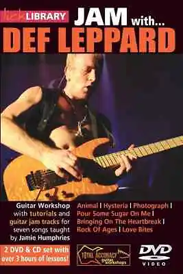 Lick Library JAM WITH Phil Collen's DEF LEPPARD Guitar Video Lesson 2-DVDs + CD • $50.50