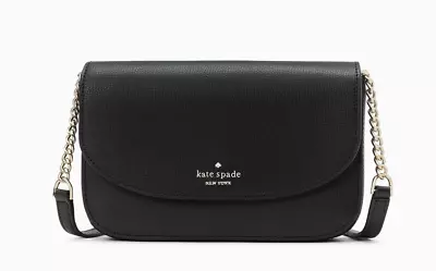 Kate Spade Kristi Wallet On Chain Leather Wallet Clutch ~NWT~ Black • £93.12