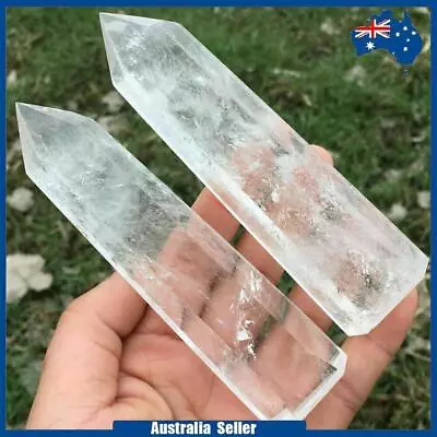 Large Clear Natural Quartz Crystal Point Natural Wand Specimen Reiki Healing NEW • $12.34