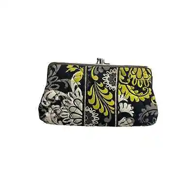 Vera Bradley Black & Yellow Clutch Baroque Kiss Wallet • $10