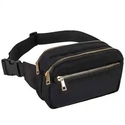 Women Men Fanny-Pack Belt Waist Bag Cross Body Sling Shoulder Sport Pouch Travel • $11.96