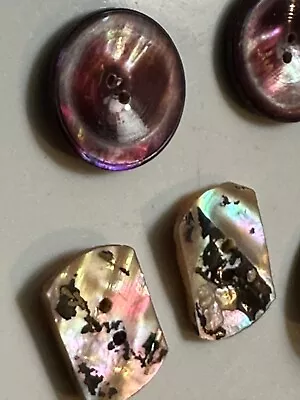 Lot Of 6 Beautiful Vintage Antique Mother Of Pearl Buttons • $4.99