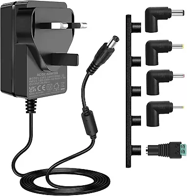 24V 1A Power Supply Cord 24 Volts Charger 24Vdc AC To DC Adapter 24W Transformer • £10.49