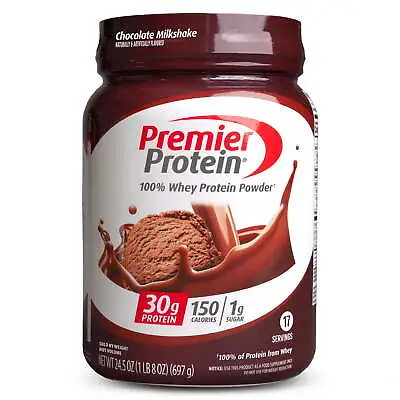 Premier Protein 100% Whey Protein Powder Chocolate Milkshake 30g Protein 24.5 • $23.50