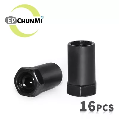 EPChunMi Rocker Arm Nut For 7/16 -20 In Thread Steel Black Oxide Poly Lock (16) • $29.99