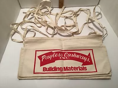 4 NOS Vintage Payless Cashways Building Materials Nail Apron Canvas Pouch • $27.50