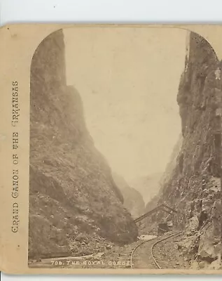 The Royal Gorge Grand Canon Arkansas Colorado W.H. Jackson Stereoview • $24