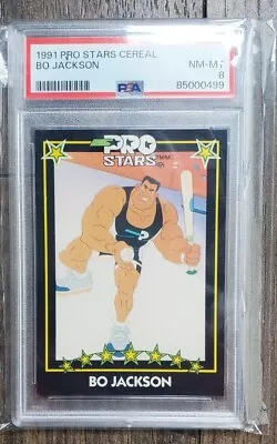 BO JACKSON 1991 Pro Stars Cereal DIC Animation PSA 8 Very Rare Only 14 Graded  • $275