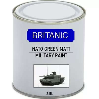 Military Vehicle NATO Green Paint. Matt Finish - BS285. 2.5litres. • £32