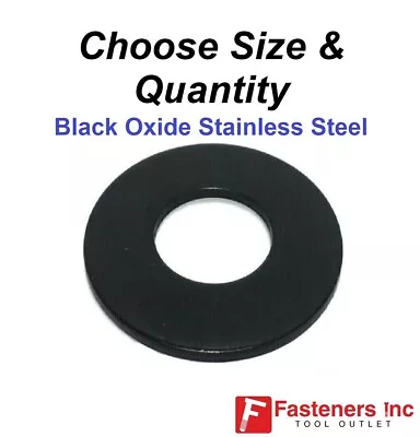 Black Oxide Stainless Steel Flat Washer (Choose Size & Quantity) • $8.99