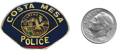 Collector Vintage Police Pins Costa Mesa CA Police Metal Patch Lapel Hat Pin@!@ • $8.98