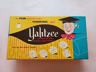 Yahtzee Game 1961 Vintage No. 950 E.S. Lowe Co. Inc. W/ Extra Score Pads  • $5.02