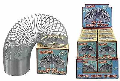 7cm Magic Springy Slinky Metal Spring Childrens Kids Retro Game Toy Gift • £6.09