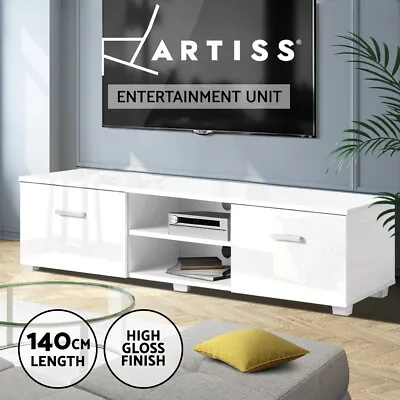 $148.95 • Buy Artiss TV Cabinet Entertainment Unit Stand High Gloss Storage 140cm White