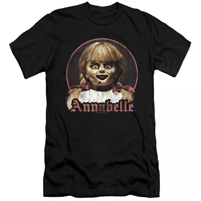 Annabelle Slim Fit T-Shirt Vintage Doll Portrait Black Tee • $23.39