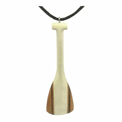 Hawaiian Jewelry Hand Carved Wood Paddle Pendant Necklace From Maui Hawaii • $14.95