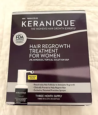 Keranique Women's Hair Regrowth Treatment Spray - 2 Fl Oz (Pack Of 3) Exp. 02/25 • $24