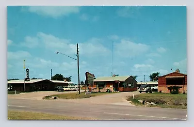 Old Postcard Woods Hotel Motel 1940-1950s McKinney TX Texas Cars Signs • $3.88