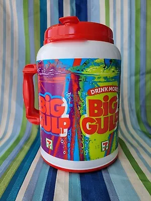 Big Gulp 7 Eleven Red Neon Geen 112 Oz. Origonal Straw Drink Beverage Cup • $29.55