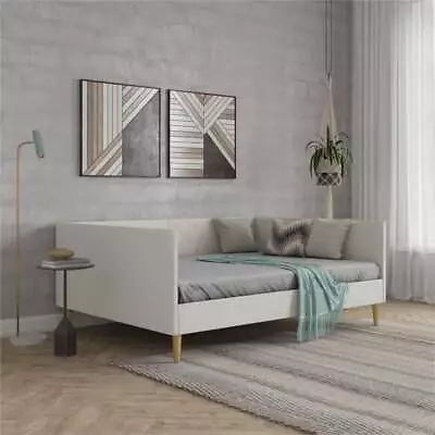 DHP Alicent Mid Century Upholstered Full Size Daybed Frame In Gray Linen • $386.30