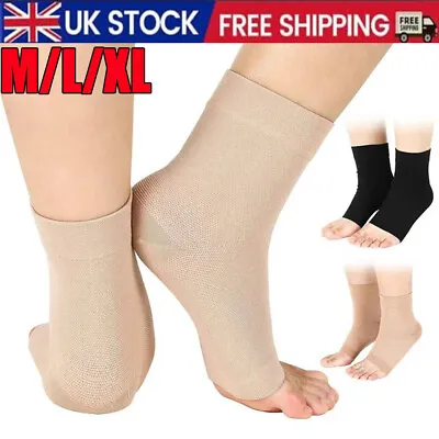 2Pcs Compression Socks Heel Foot Arch Pain Relief Plantar Fasciitis Support • £1.99