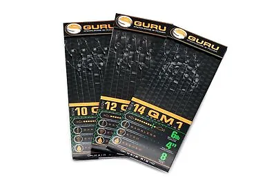 Guru QM1 Standard Hair Rigs - 4  Or 15  Barbless • £3.63