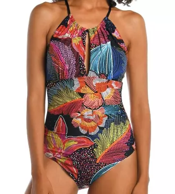 NWT $130 LA BLANCA Floral Tummy Control One Piece Swimsuit Size 12 • $68