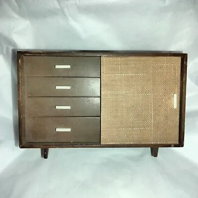 Vintage Pre-Barbie Doll Mid Century Danish Modern Wooden Buffet Furniture 50's • $60