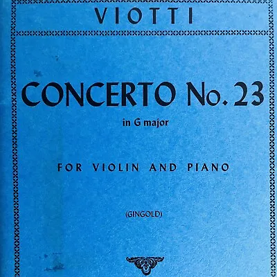 1962 Viotti Concerto Mix Lot Of 4 Music Sheets Book International Music Company • $99.58