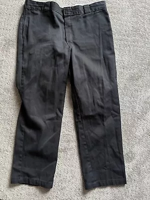 Dickies Flex 874 Original Fit Black Flat Front Industrial Work Pants Size 40x30 • $12.99