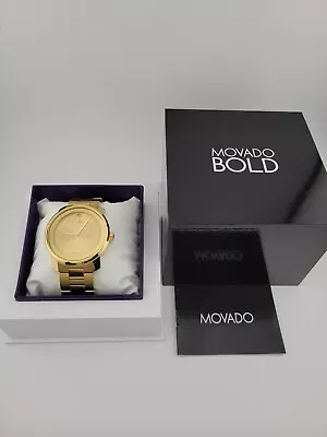 Movado Bold Men's Champagne Dial Yellow Gold-plated Watch - 3600258 ($795 MSRP) • $309.99