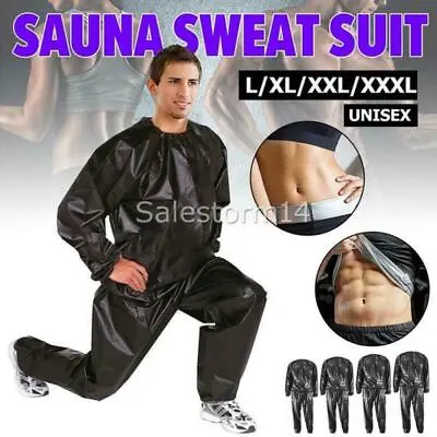 $16.40 • Buy AU Heavy Duty Sweat Suit Sauna Suit Exercise Gym Suit Fitness Weight Loss L-XXXL
