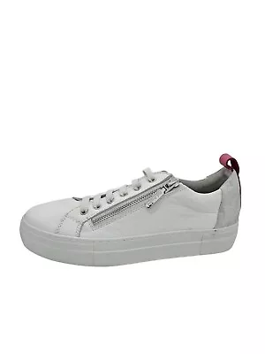 Ruth Langsford Trainer With Zip Detail White/Silver  Size UK 4 • £34.99