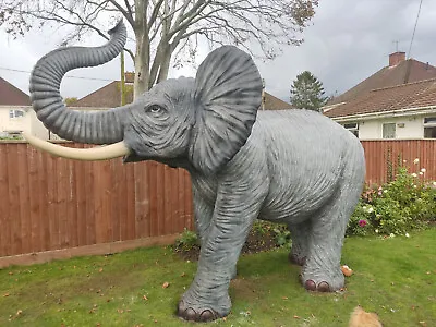 Elephant Full Size Fibreglass Garden Zoo Animal Park Fair Ground Ornament • £4000