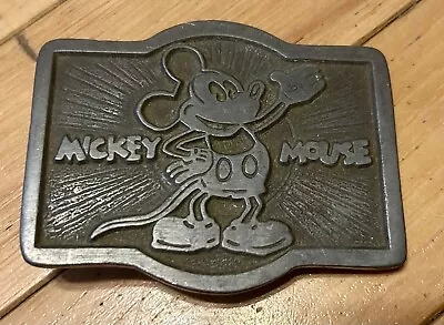 Mickey Mouse Vintage (1980s) Brass Belt Buckle • $19.95