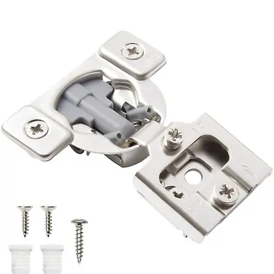 Compact Cabinet Hinges Soft Close 105° Face Frame 1/2  Overlay 6 Way Adjustment • $7.99
