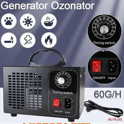 60000mg/h Ozone Generator Ozonator Machine Air Purifier Cleaner Deodoriser Home • $48.99