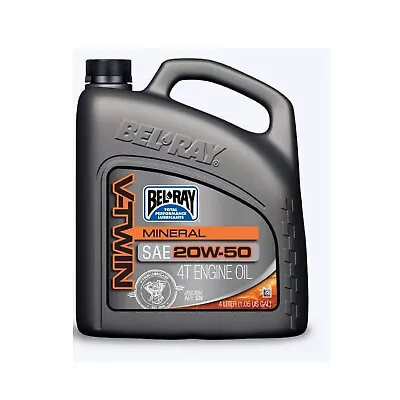 Bel-Ray 96905-BT4 V-Twin 4 Liters Bottle 4 Stroke Motorcycle Mineral Engine Oil • $39.48