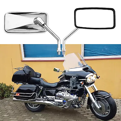 Motorcycle Rear View Mirrors 10mm Chrome For Honda VTX1300C Valkyrie 1500 1800 • $25.62