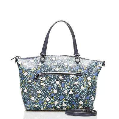 Auth COACH Women Bag Used Japan  Floral Satchel Handbag Shoulder Bag 2Way 58876 • $132.11