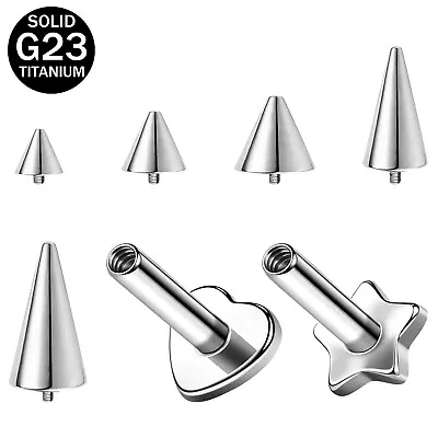 5/7Pcs 16G Titanium Steel Labret Lip Piercings Accessories Helix Conch Piercing • $11.10