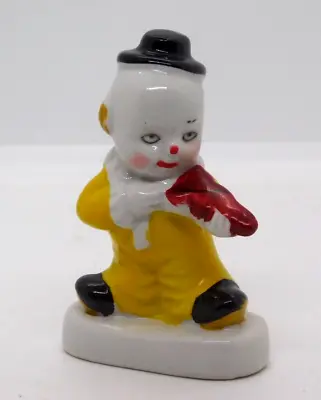 Figure Clown Violin Vintage Band Ceramic Figurine 3 Inches Tall Musician • $6.95