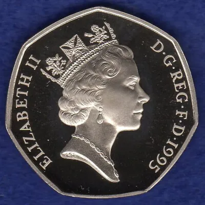 Great Britain 1995 Proof 50p 50 Pence Coin Britannia Large (Ref. T6249) • £12