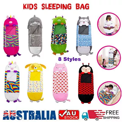 180*70cm Large Happy Sleeping Bag Napper Kids Pillow Warm Blanket Stuffed Toy AU • $33.24
