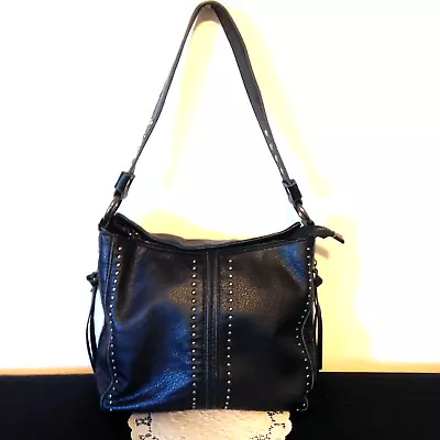 Concealed Carry CCW Gun MONTANA WEST Studded Fringe Hobo Handbag Black Purse • $20.55